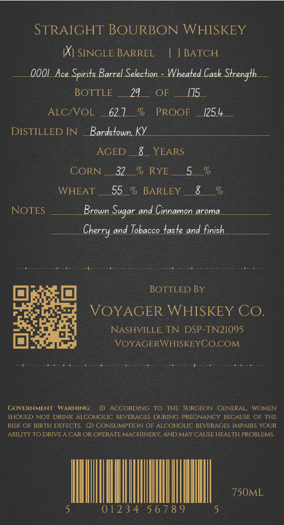 Voyager Whiskey CO label image 2