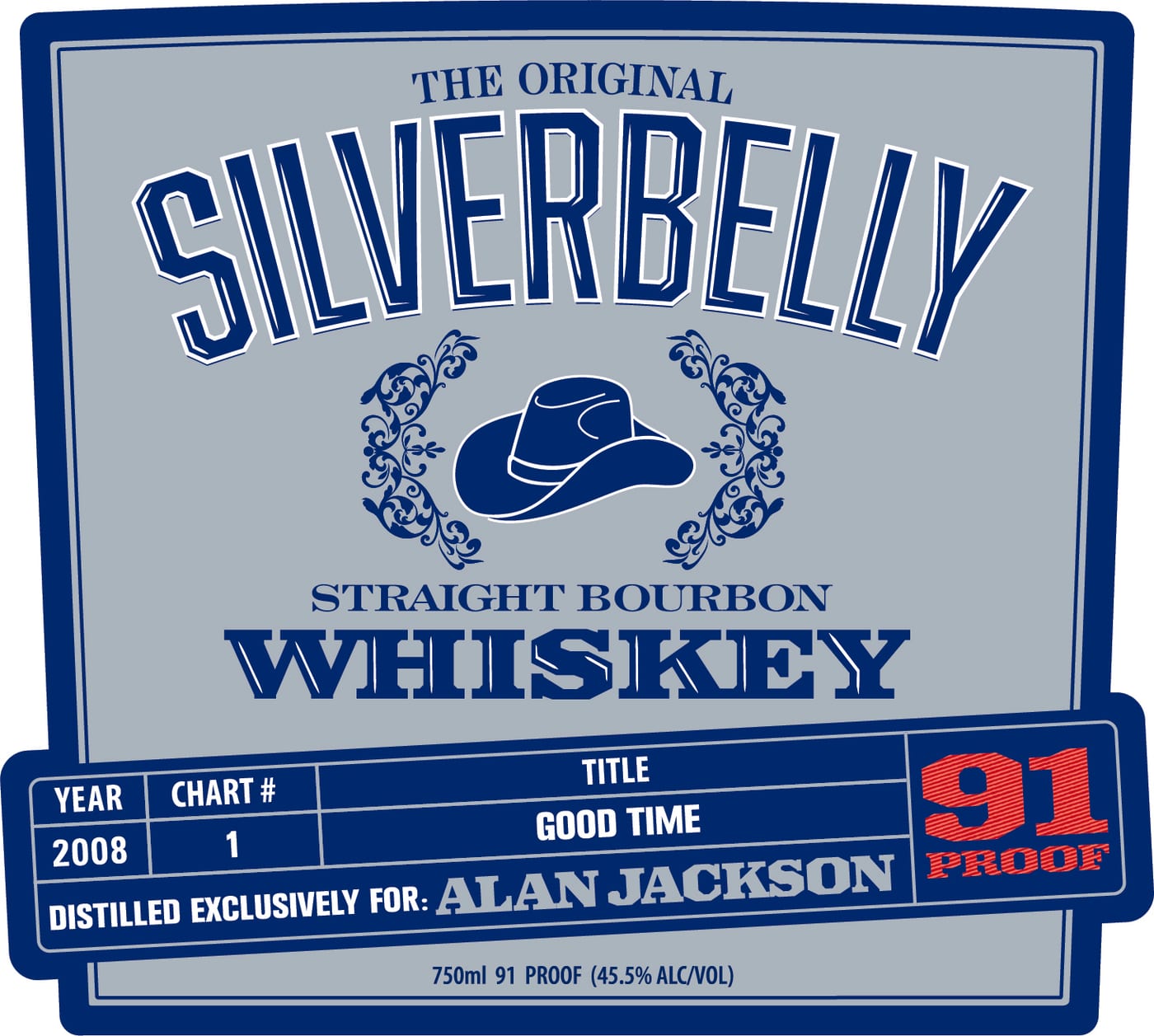 Silverbelly Whiskey label