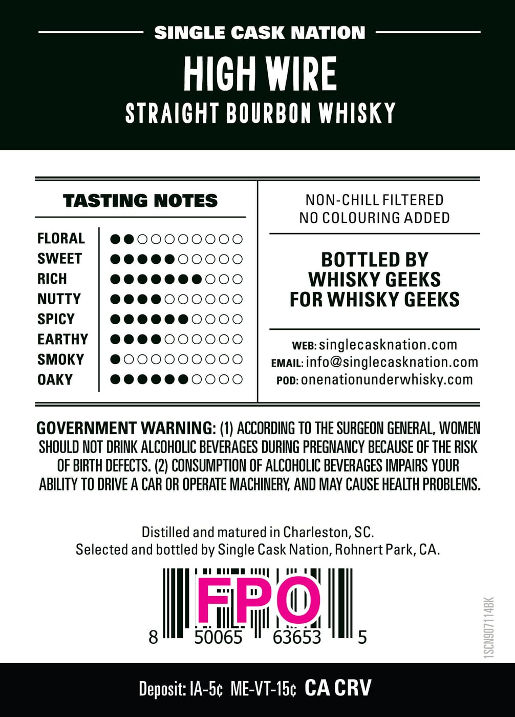 Single Cask Nation High Wire label image 2