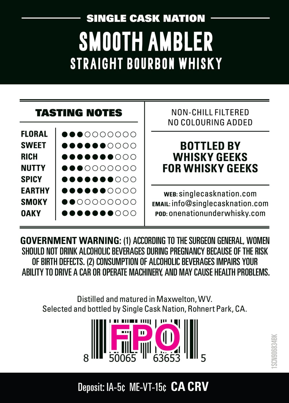 Single Cask Nation Smooth Ambler label image 2