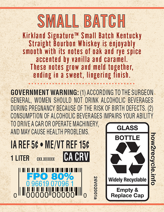 Kirkland Signature Small Batch label image 2