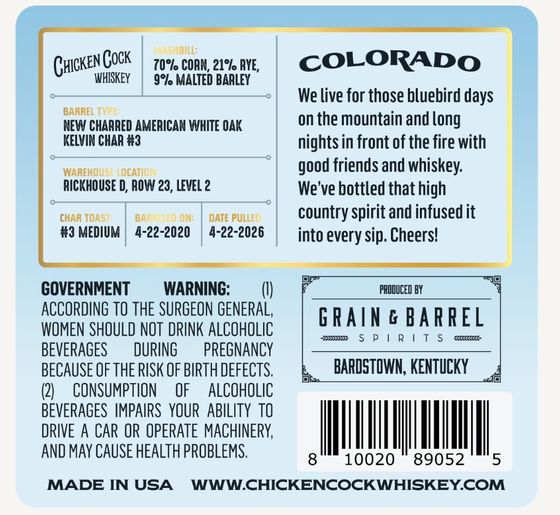 Chicken Cock label image 2