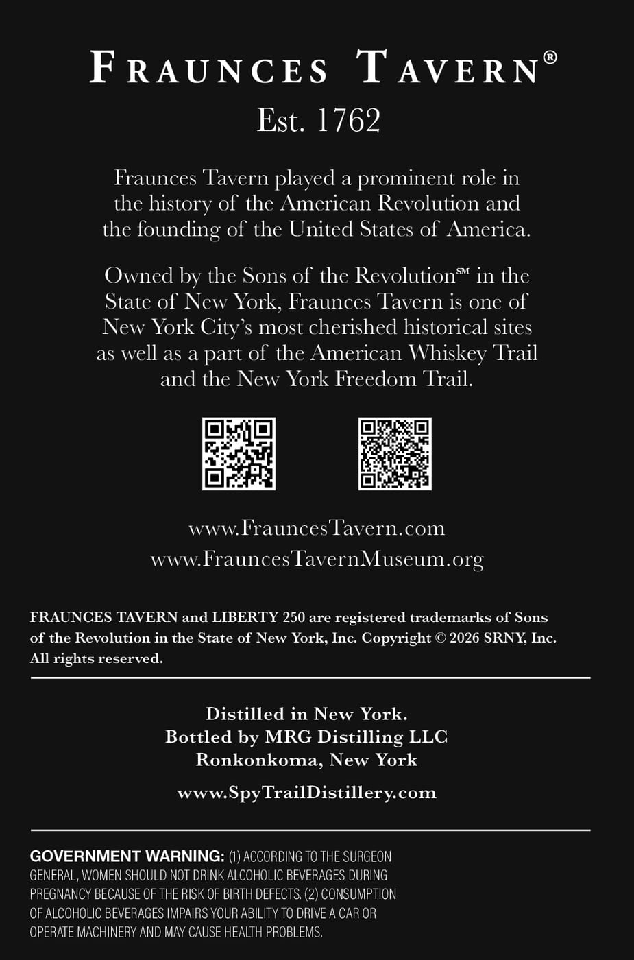 Fraunces Tavern Liberty 250 label image 2