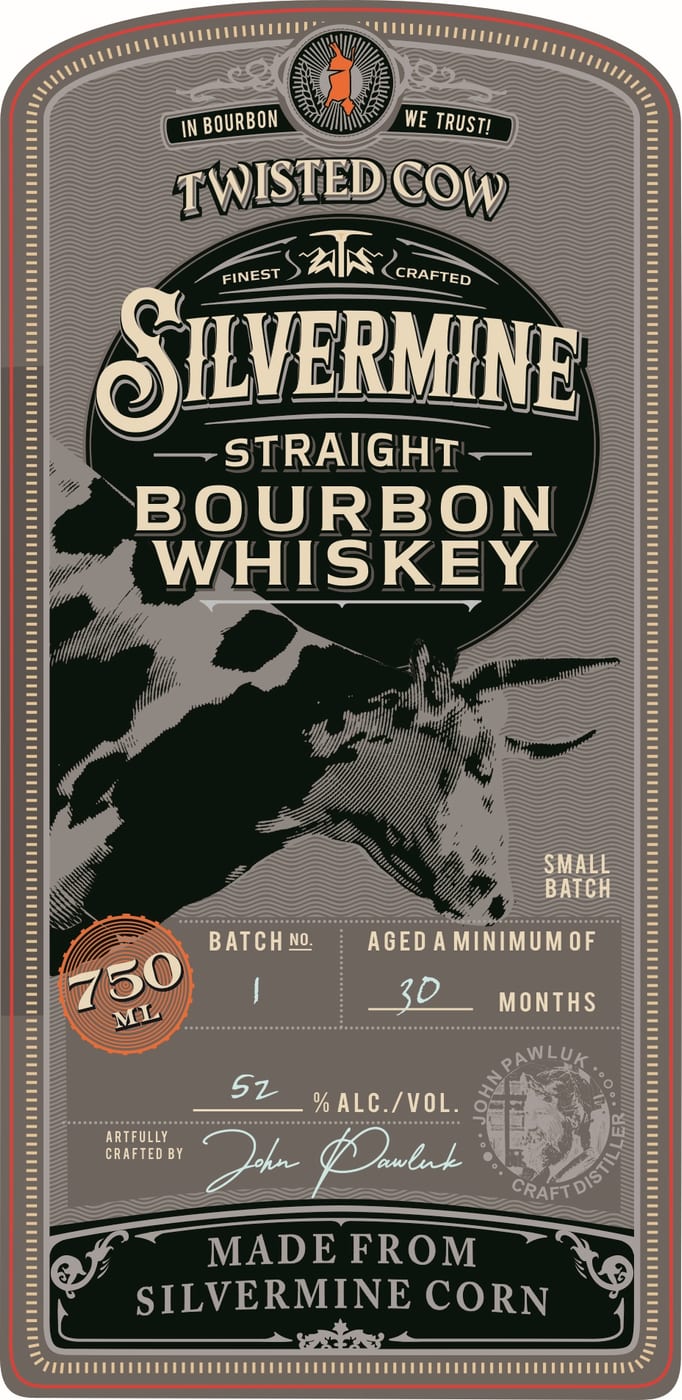 Silvermine Straight Bourbon Whiskey label