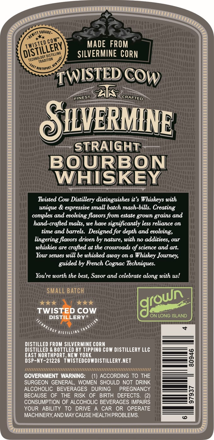 Silvermine Straight Bourbon Whiskey label image 2