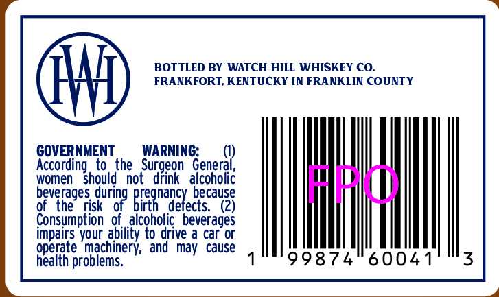 Watch Hill Whiskey CO. Proper Series - Kentucky Straight Bourbon Whiskey label image 2