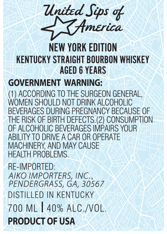 United Sips Of America label