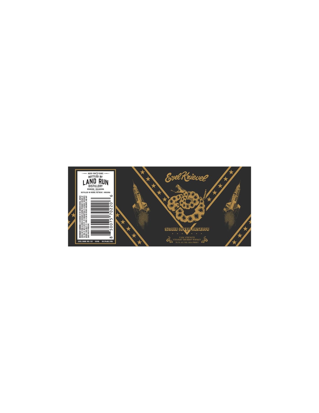 Land Run Distllery label