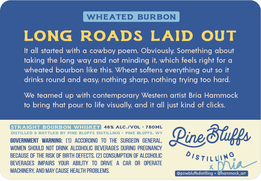 Pine Bluffs Distilling Wheated Bourbon label image 3
