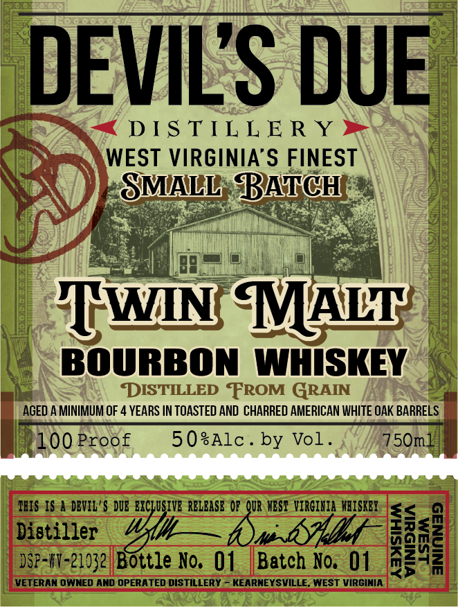 Devil's Due Distillery label