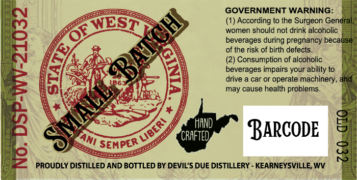 Devil's Due Distillery Twin Malt Bourbon label image 3