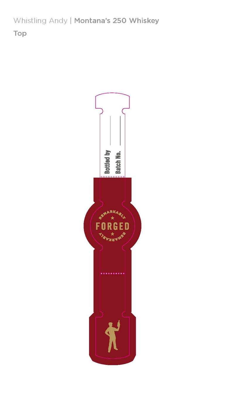 Whistling Andy Montana's 250 Whiskey label image 3