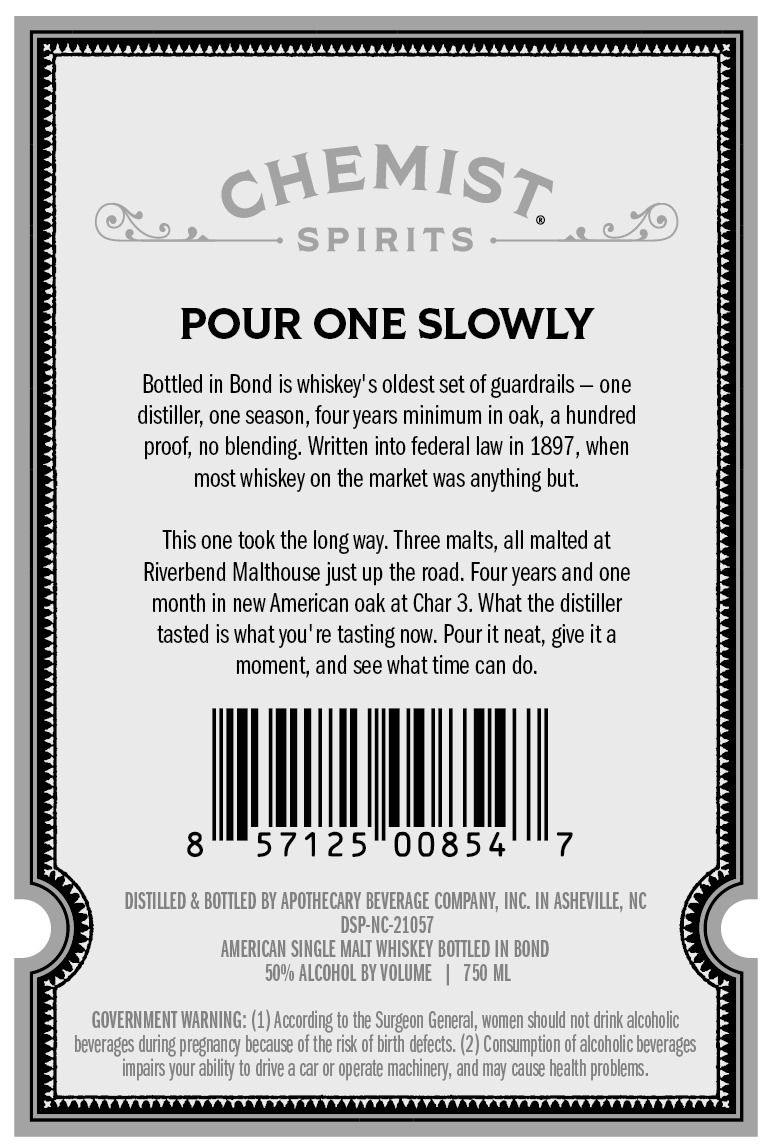 Chemist Spirits label image 2