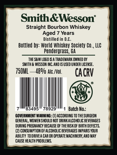 Smith & Wesson label image 2