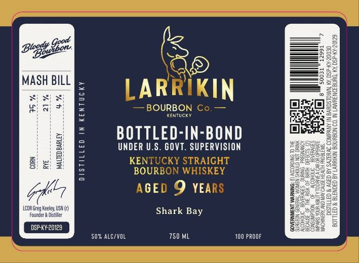 Larrikin Bourbon CO. label