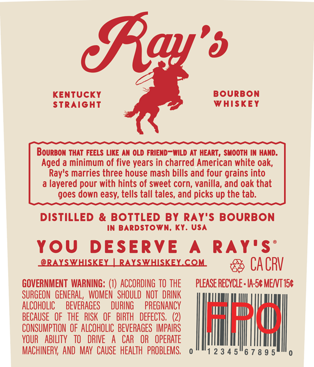 Ray's Bourbon label image 2