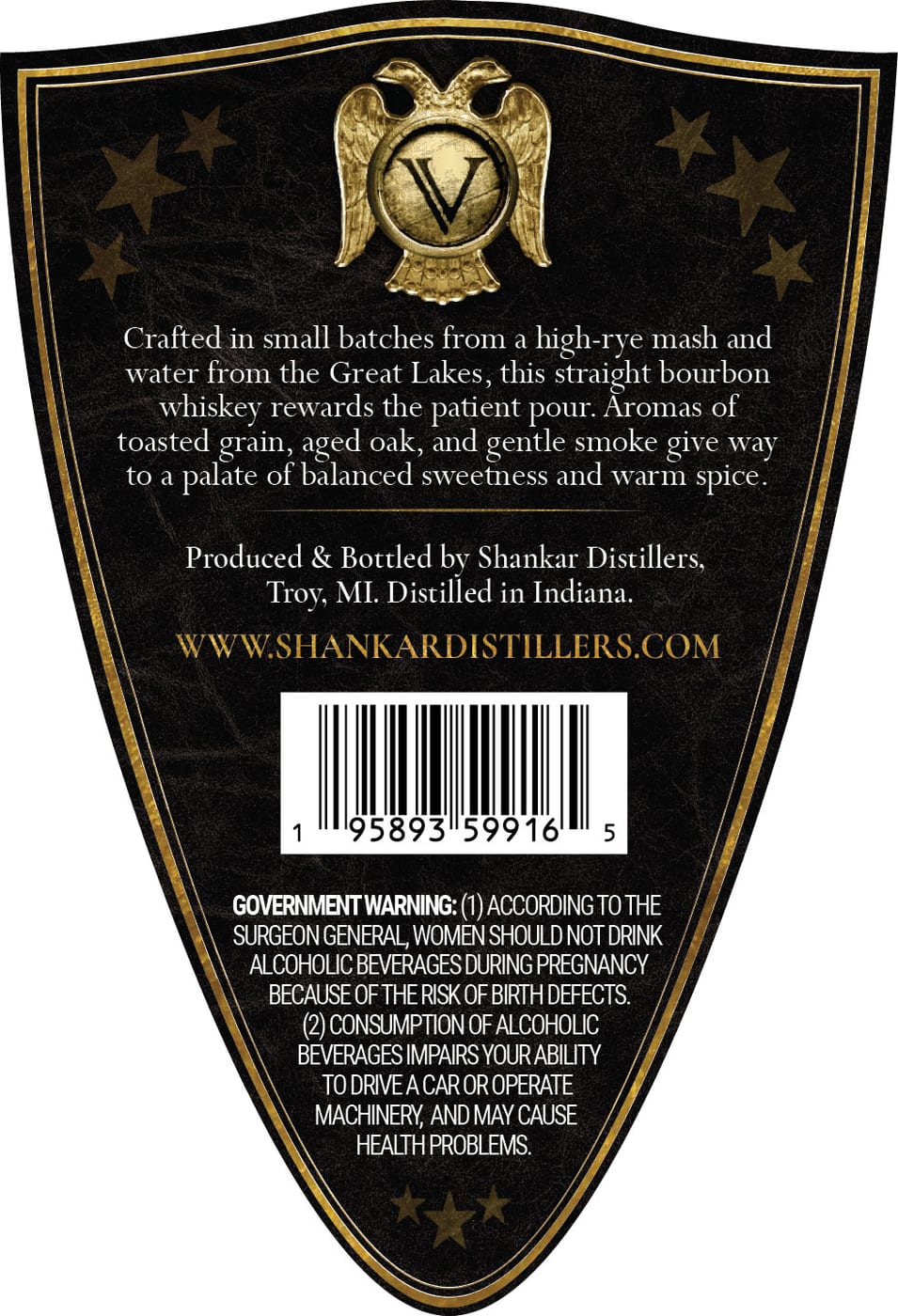Varchas Small Batch Straight Bourbon Whiskey label image 2