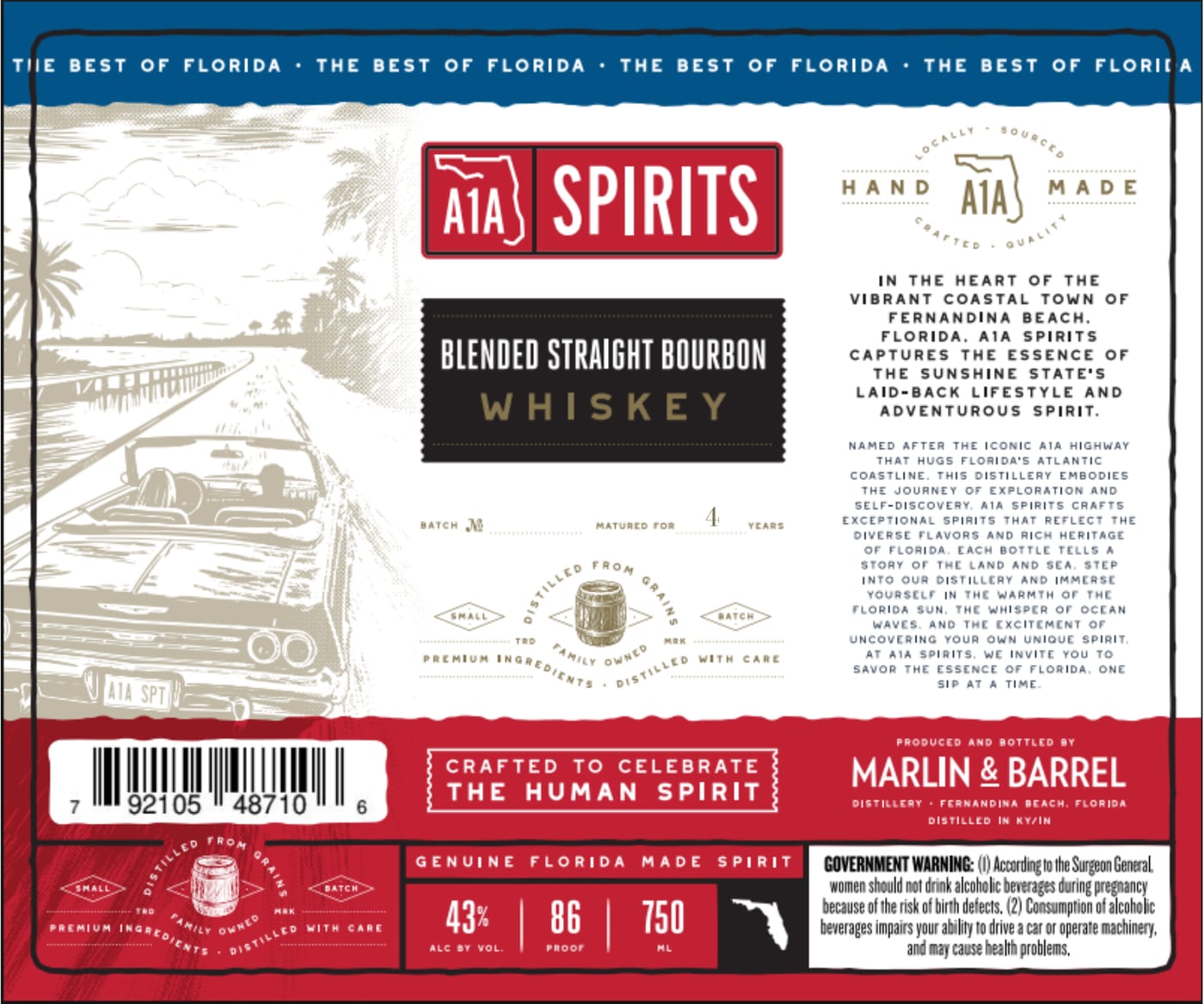 A1A Spirits label