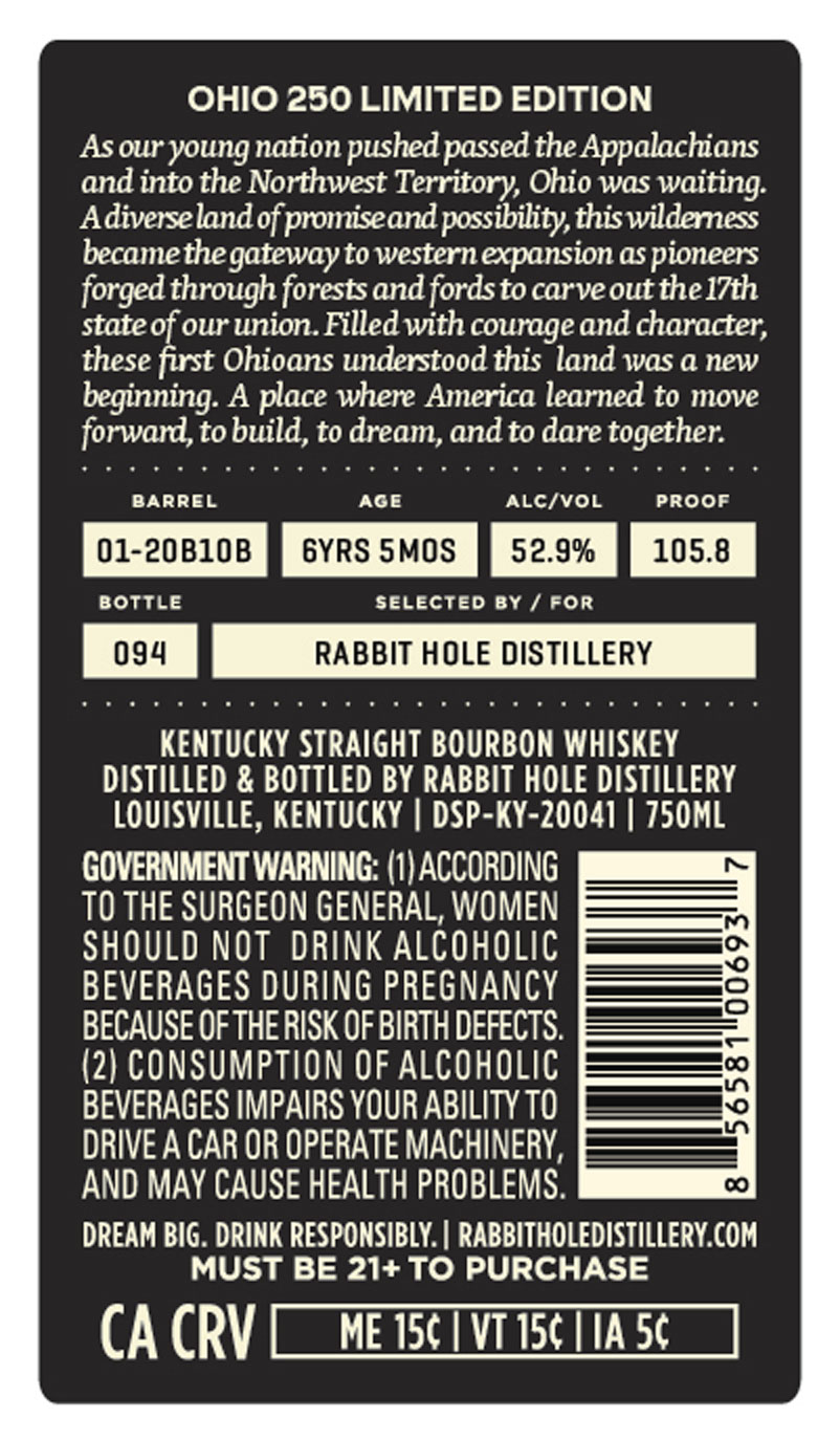 Rabbit Hole Distillery label image 3