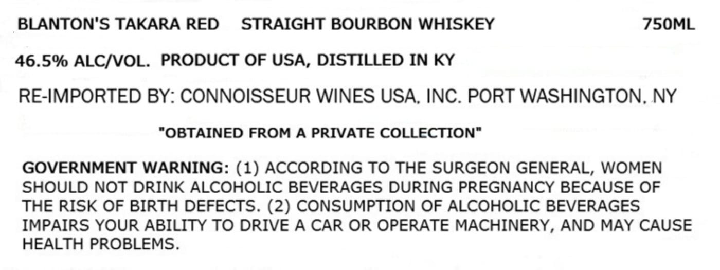 Blanton's label