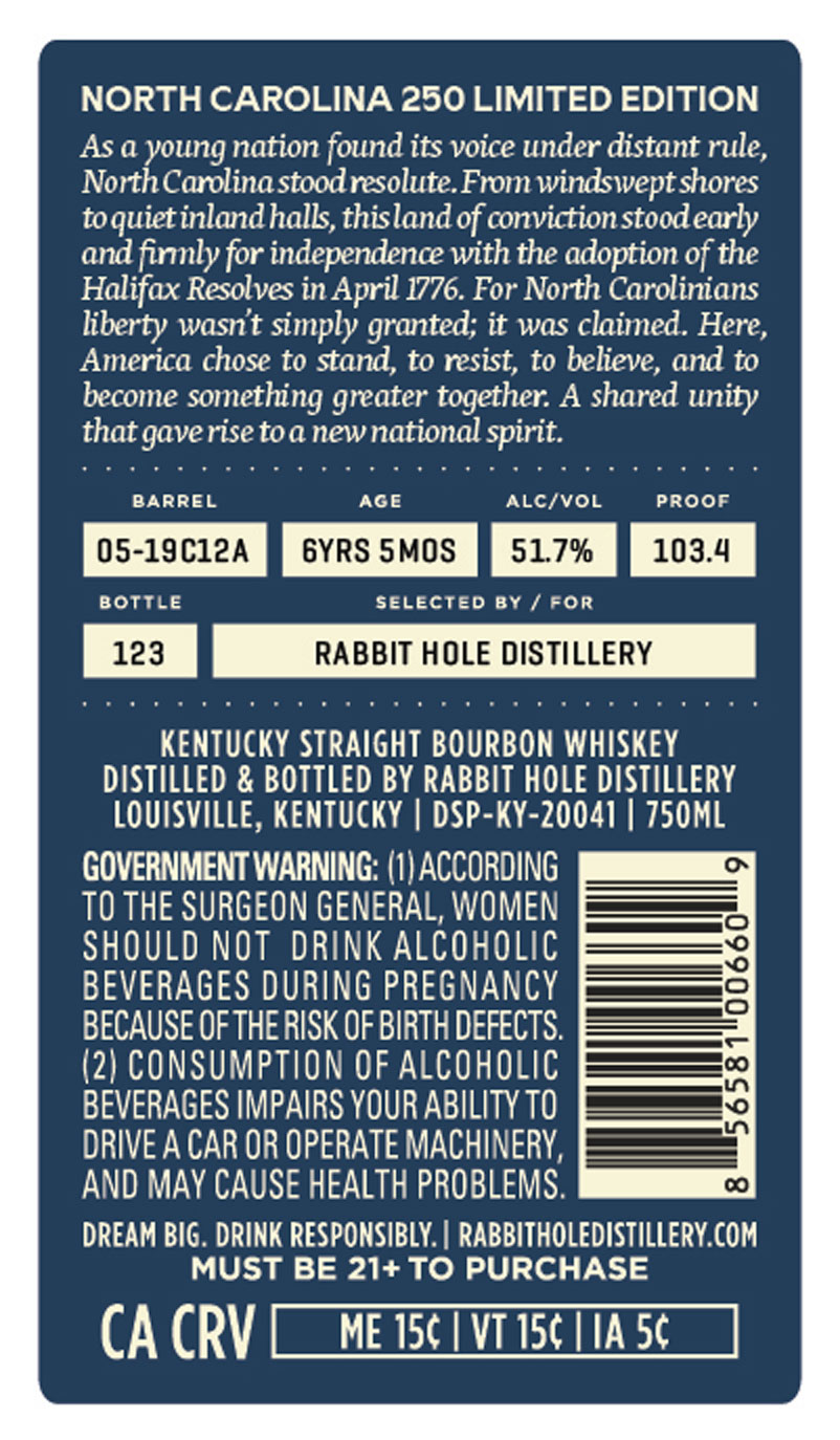 Rabbit Hole Distillery label image 3