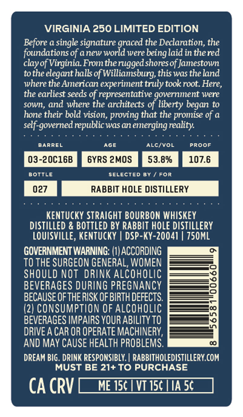 Rabbit Hole Distillery label image 3