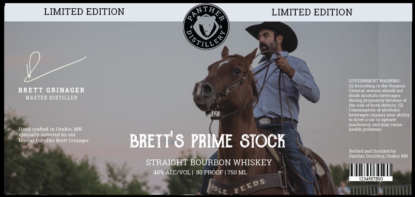 Panther Distillery label