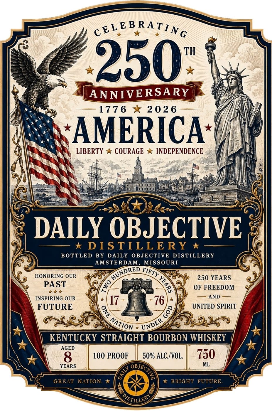 Kentucky Straight Bourbon Whiskey label