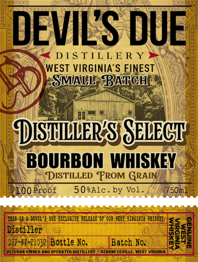 Devil's Due Distillery label