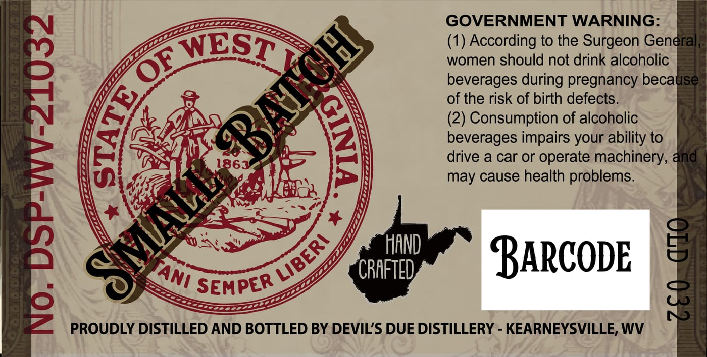 Devil's Due Distillery Heirloom Corn Bourbon label image 2
