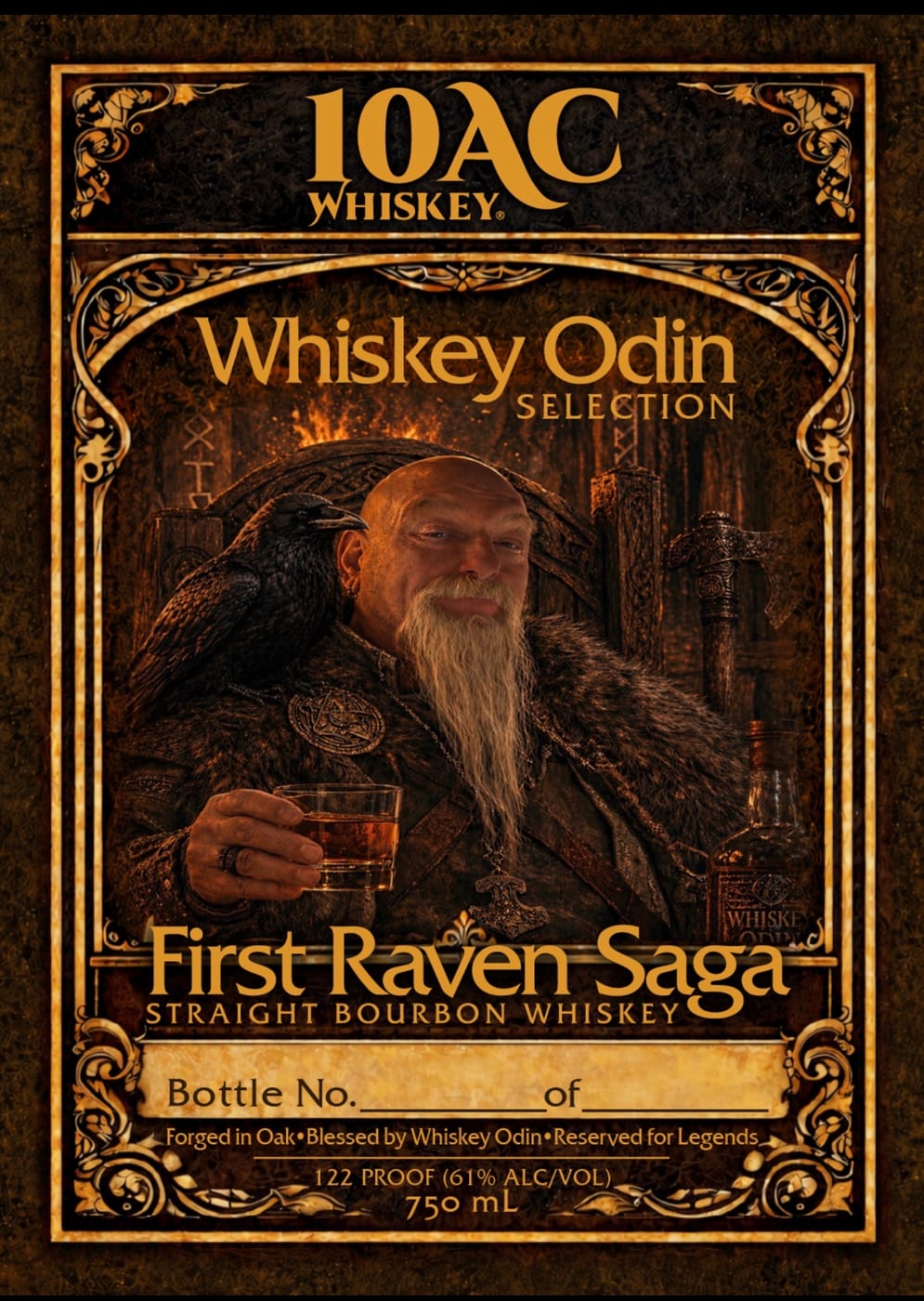 10AC Whiskey label