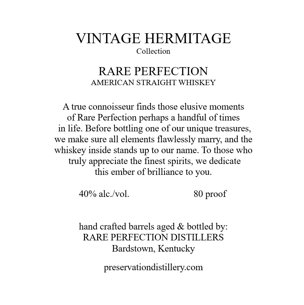Rare Perfection label