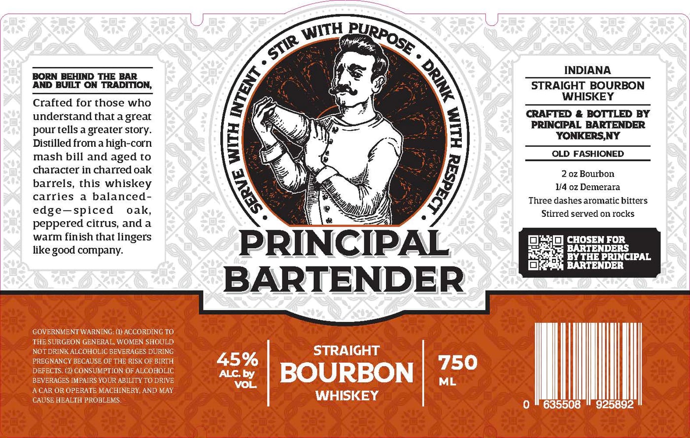 Principal Bartender label