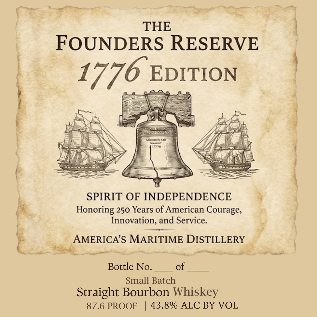 America's Maritime Distillery label