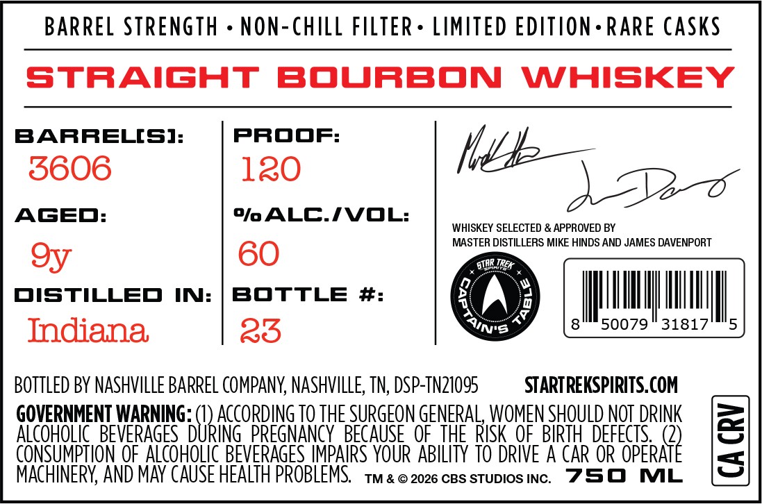 Star Trek Captains Table label image 2