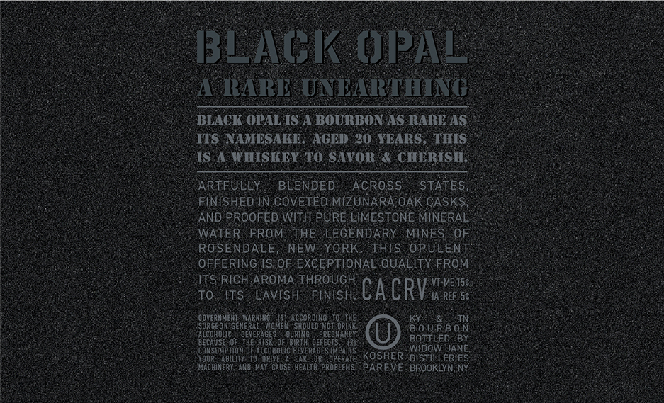Widow Jane Black Opal label image 2