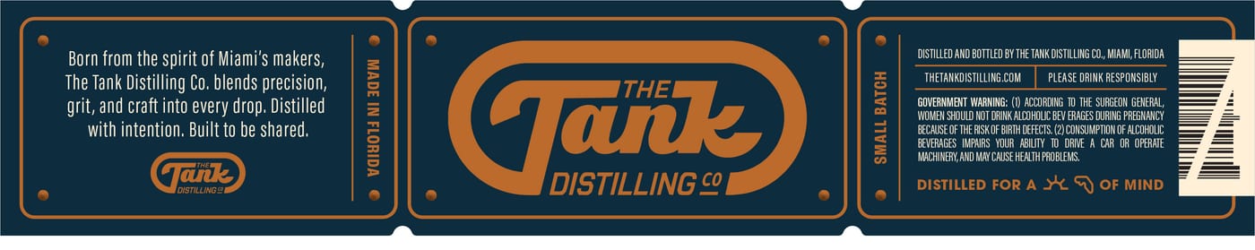 The Tank Distilling CO. label