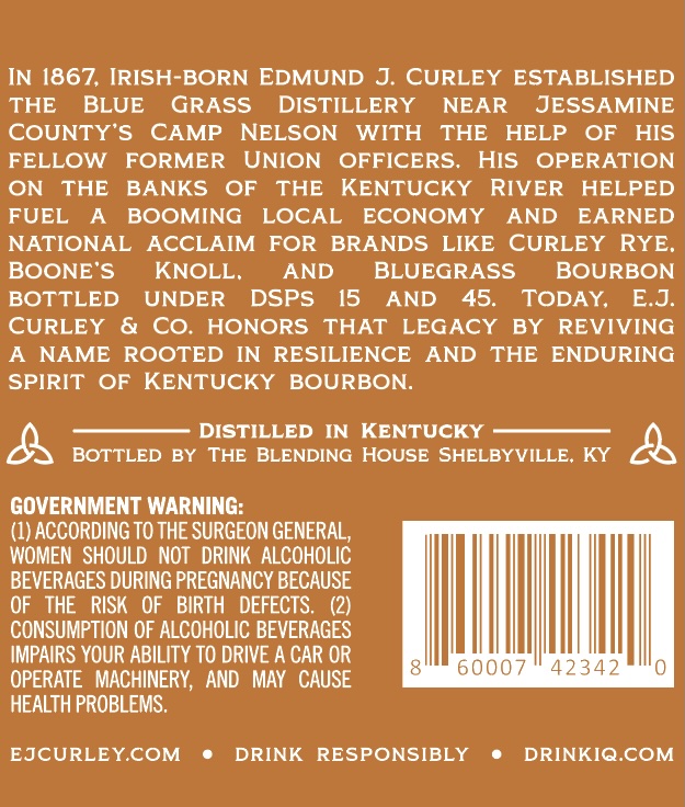 E.j. Curley Single Barrel label image 5