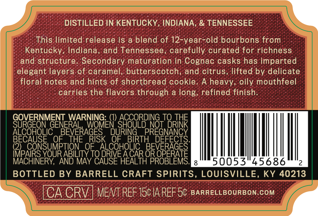Barrell Bourbon label image 3