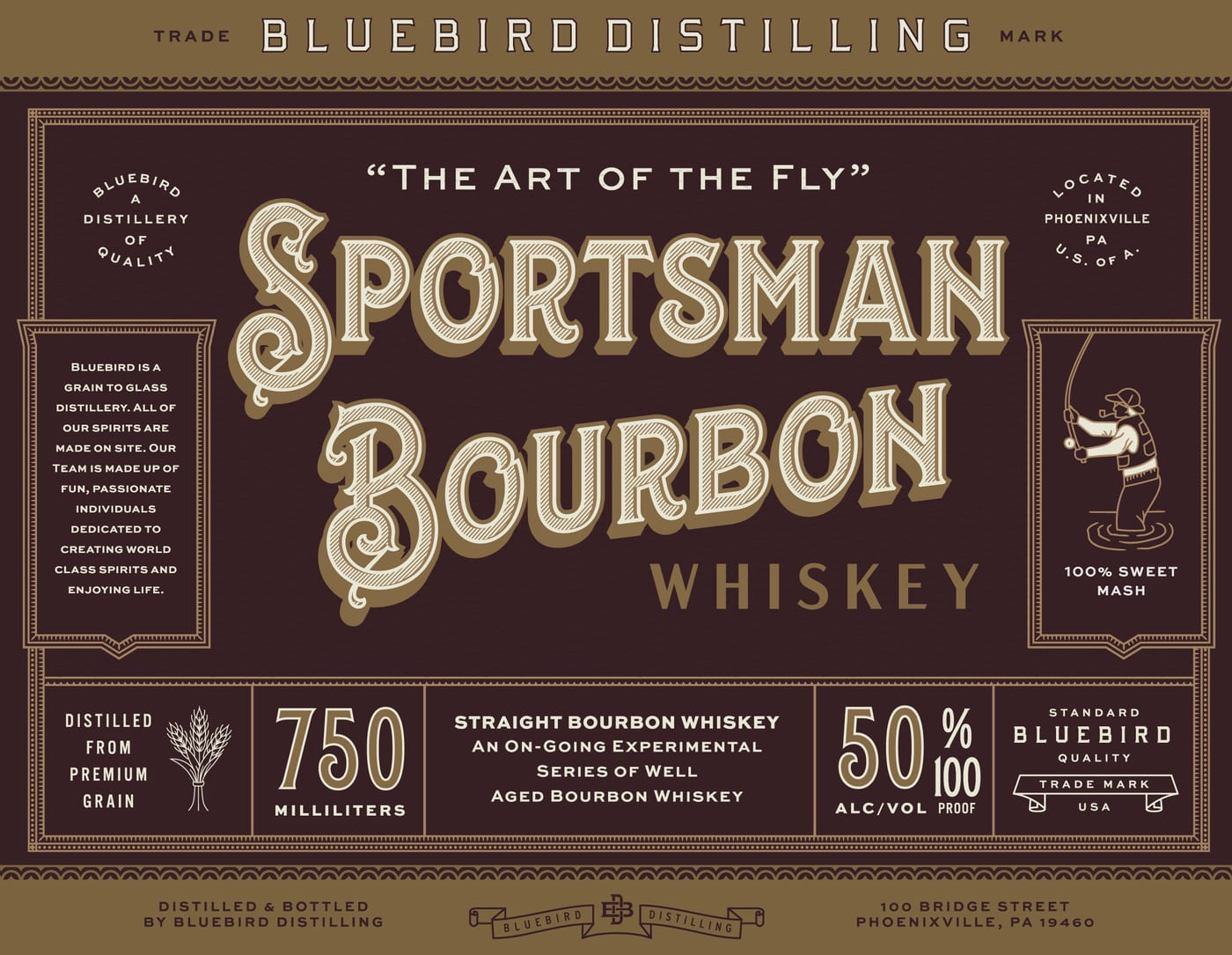 Bluebird Distilling label