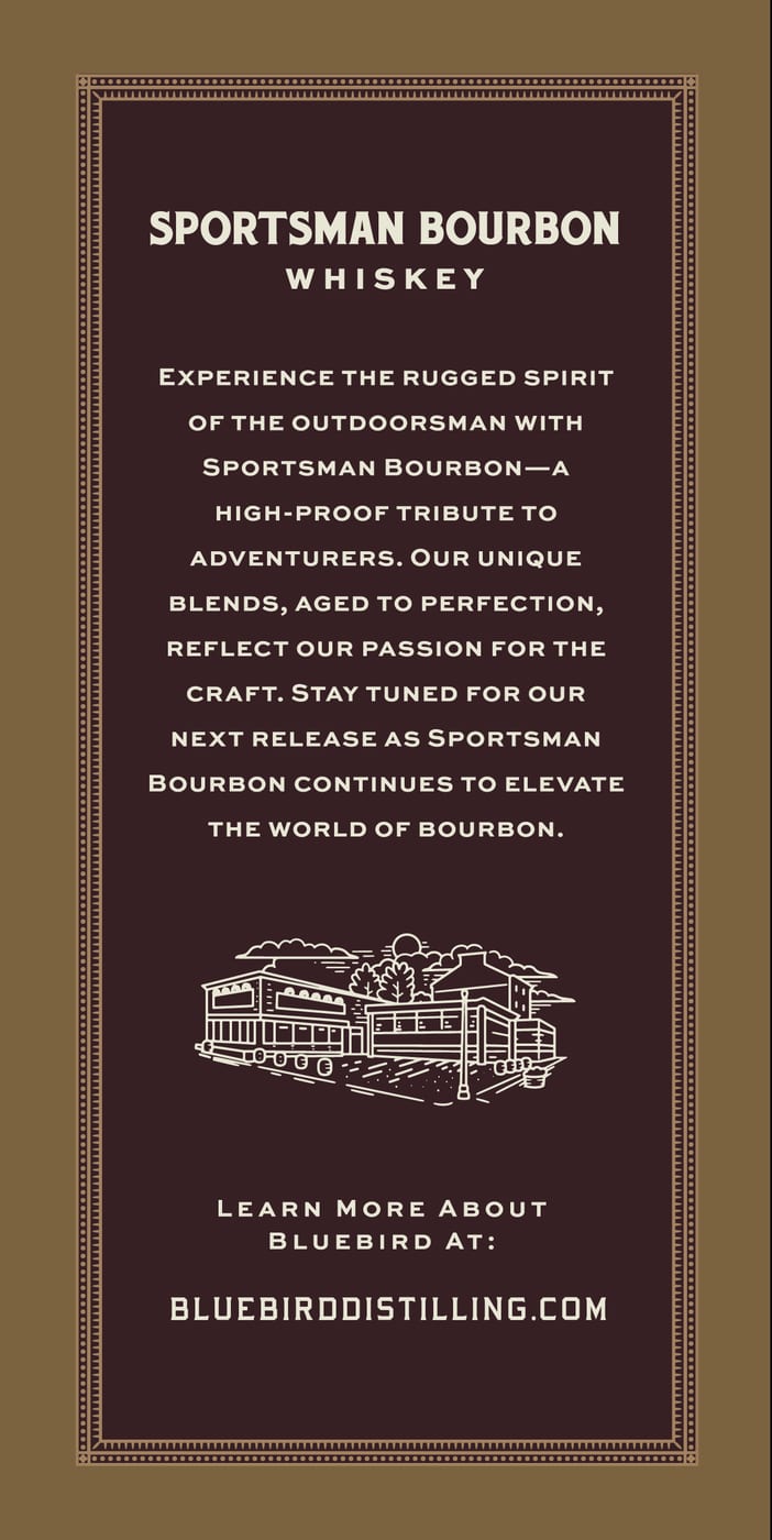 Bluebird Distilling Sportsman 'art Of The Fly' label image 3