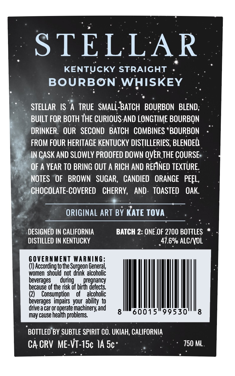 Subtle Spirits Stellar label image 2