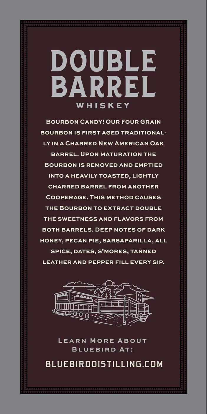 Bluebird Distilling Double Barrel label image 3