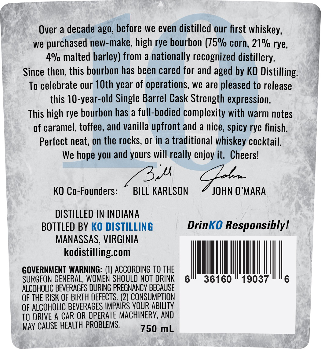 Bare Knuckle High Rye label image 2
