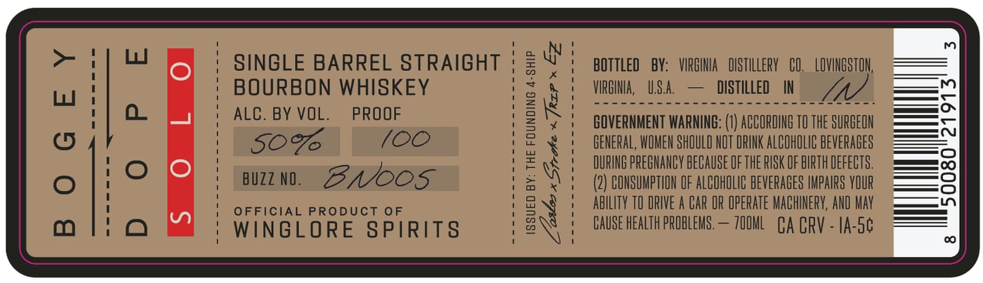 Winglore Spirits label