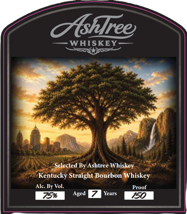 Ashtree Whiskey label