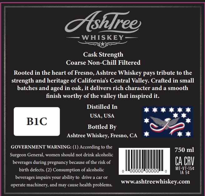 Ashtree Whiskey label image 2