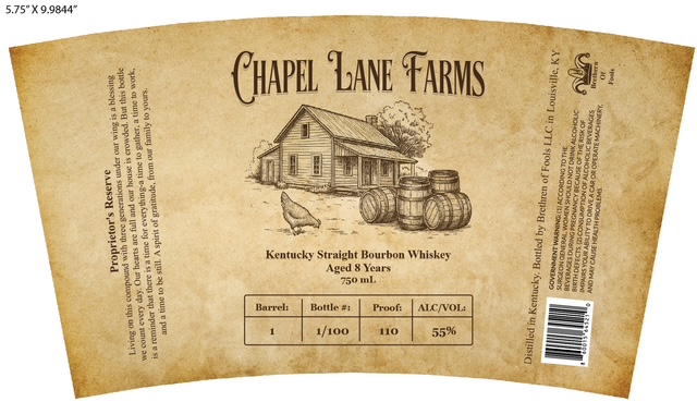 Chapel Lane Farms label