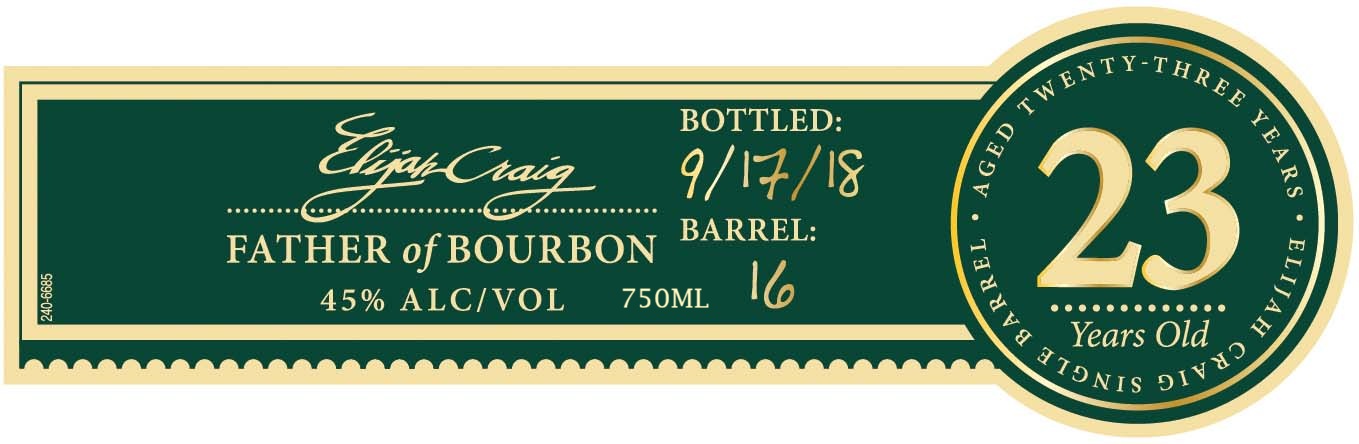 Elijah Craig label
