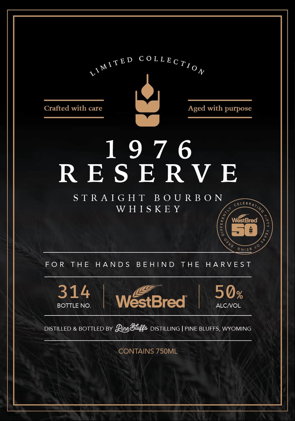 Pine Bluffs Distilling label